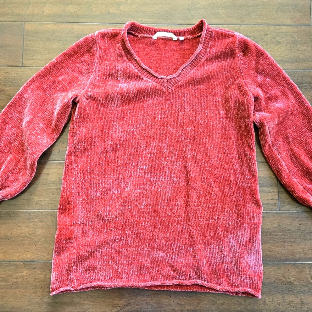 Soft Sorroundings Women's Chenille v-neck sweater